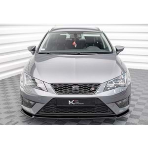 Seat Leon Mk3 2012+ - Tampon Lipi/Ön, B Plus Cupra/FR V2 Stil, Piano Black Ürün Yüzeyi, Vakum