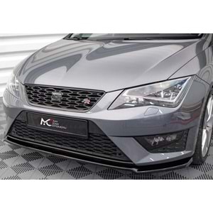 Seat Leon Mk3 2012+ - Tampon Lipi/Ön, B Plus Cupra/FR V2 Stil, Piano Black Ürün Yüzeyi, Vakum