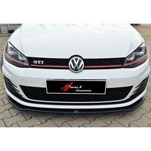 VW Golf Mk7 2012+ - Tampon Lipi/Ön, B Plus GTI V2 Stil, Piano Black Ürün Yüzeyi, Vakum