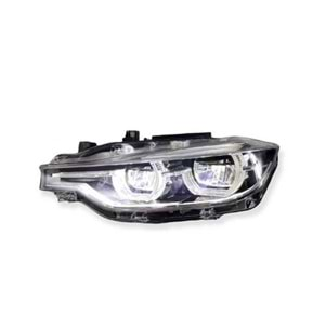 BMW F30 2012+ - Far Oem LCI Stil Halogen, Mercek , DRL, Led Sinyal, Mat Siyah İç Yüzey, PC Set