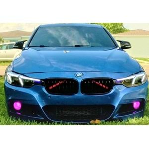 BMW F30 2012+ - Far G20 Oem Stil Halogen, Mercek , DRL, Led Sinyal, Mat Siyah İç Yüzey, PC Set