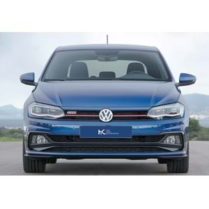 VW Polo Mk6 2018+ - Far GTI Stil Kırmızı Şerit, Led Sinyal DRL Mercek Siyah İç Yüzey Set