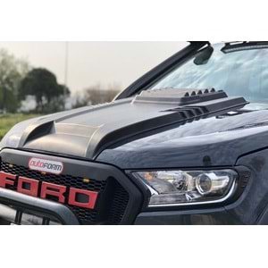 Ford Ranger Wildtrak T6 FL1 2015+ - Kaput Havalandırma Scoop Wildtrak, Mat Siyah Vkm.