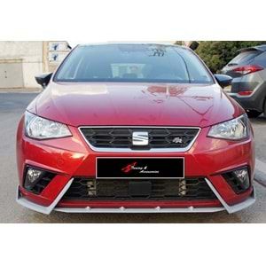 Seat Ibiza Mk5 2017+ - Ön Lip Lenz Race Cup V1 Stil, Piano Black Ürün Yüzeyi Vkm. Set