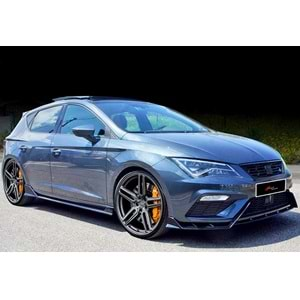 Seat Leon Mk3 FL 2017+ - Ön Lip Race Cup V1 Lenz Design, Piano Black Ürün Yüzeyi Vkm.