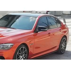 BMW F30 2012+ - Ayna Kapağı Batman M3 V1 Stil Geçme, Piano Black Boyalı ABS Set