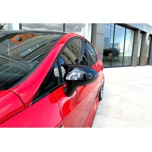 Seat Ibiza Mk4 2008+ - Ayna Kapağı Batman V1 Stil Yapıştırma, Piano Black Ürün Yüzeyi, ABS, Set