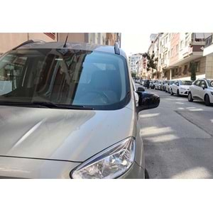 Ford Tran. Courier 2014+ - Ayna Kapağı Batman V1 Stil Yapıştırma , Piano Black ABS Set