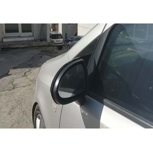 Opel Corsa D 2006+ - Ayna Kapağı Batman V1 Stil Yapıştırma , Piano Black ABS Set