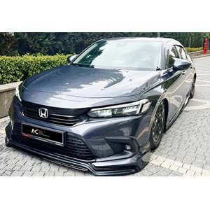 Honda Civic FE 2021+ - Ayna Kapağı Batman V1 Stil Yapıştırma , Piano Black ABS Set