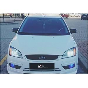 Ford Focus Mk2 2004+ - Ayna Kapağı Batman V1 Stil Yapıştırma, Piano Black Ürün Yüzeyi ABS Set