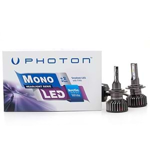 W.Photon - Mono H7 2+ Plus Led Xenon Ampul 6000K, Beyaz Fanlı Set