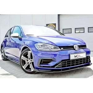 VW Golf Mk7 FL 2017+ - Ön Lip R CS Style, Piano Black Ürün Yüzeyi, Vkm.