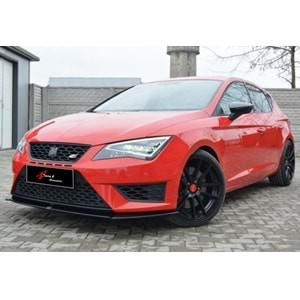 Seat Leon Mk3 2012+ - Ön Lip Max Cupra FR V1 Stil, Piano Black Ürün Yüzeyi, Vkm.