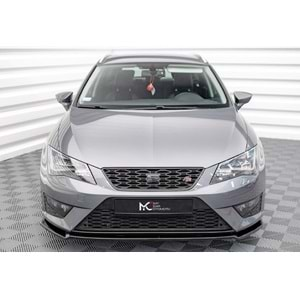 Seat Leon Mk3 2012+ - Ön Lip Max Cupra FR V2 Stil, Piano Black Ürün Yüzeyi Vkm.