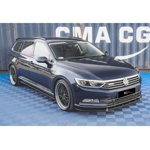 VW Passat B8 2015+ - Tampon Lipi/Ön Oem V1 Stil, Std. Tmpn., Piano Black Ürün Yüzeyi, Vkm.