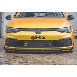 VW Golf Mk8 2019+ - Ön Lip Max V2 Stil Std. Tmpn., Piano Black Vkm.