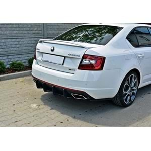 Skoda Octavia Mk3 RS 2013+ - Difüzör VRS Max Design CNC, Mat Siyah Vkm.