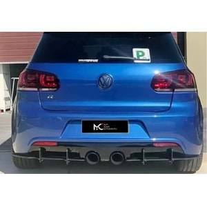 VW Golf Mk5 2003+ - Difüzör Splitter R Max Design CNC, Mat Siyah Ürün Yüzeyi, Vkm., Set