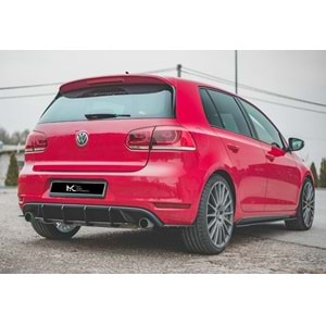 VW Golf Mk6 2008+ - Difüzör GTI Max Design CNC, Mat Siyah Vkm.