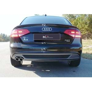 Audi A4 B8 2008+ - Difüzör A Plus+ S Line Stil Sol Çiftli Çıkış, Piano Black Ürün Yüzeyi Vkm.