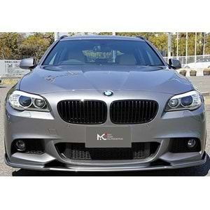 BMW F10 2010+ - Ön Lip Hamann A Plus+ M Sport V1 Stil Kanatlı, Piano Black Parlak Yüzey Vkm.