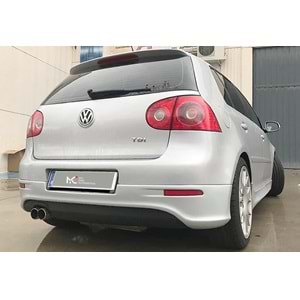 VW Golf Mk5 2003+ - Arka Ek A Plus+ R32 Custom Stil Sol Çiftli Çıkış, İşlem Yapılmamış Ham Ürün Yüzeyi Vkm.