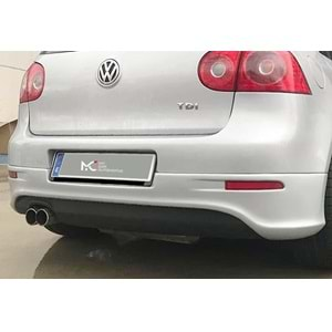 VW Golf Mk5 2003+ - Arka Ek A Plus+ R32 Custom Stil Sol Çiftli Çıkış, İşlem Yapılmamış Ham Ürün Yüzeyi Vkm.