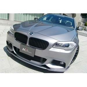 BMW F10 2010+ - Ön Lip Hamann A Plus+ M Sport V1 Stil Kanatlı, Piano Black Parlak Yüzey Vkm.