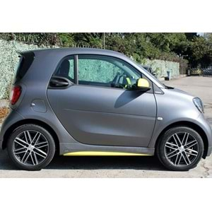 Smart Fortwo 453 2 2014+ - Marşpiyel A Plus+ Brabus V1 Stil, Piano Black Parlak Ürün Yüzeyi Vcm. Set