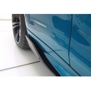 BMW F22 2013+ - Marşpiye Alt Flap A Plus+ M Performance Stil, Piano Black Parlak Yüzey Vkm.