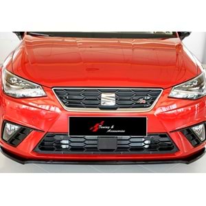 Seat Ibiza Mk5 2017+ - Tampon Lipi/Ön Rieger V1 Stil, Std. Tmpn., Piano Black Ürün Yüzeyi, Vkm.