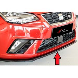Seat Ibiza Mk5 2017+ - Tampon Lipi/Ön Rieger V1 Stil, Std. Tmpn., Piano Black Ürün Yüzeyi, Vkm.