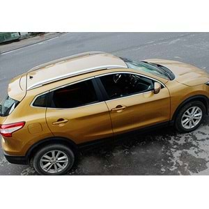 Nissan Qashqai 2 2013+ - Tavan Çıtası Oem V2 Stil, Mat Gri Boyalı Ürün Yüzeyi Alüminyum Set