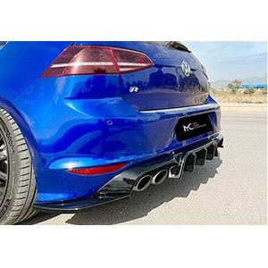 VW Golf Mk7 FL 2017+ - Flap Arka Yan A Plus+ R V2 Stil 4 mm, Piano Black Parlak Ürün Yüzeyi, Vkm., Set