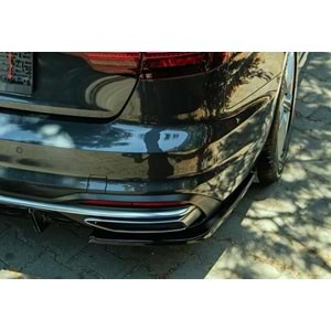 Audi A4 B9 FL 2019+ - Tampon Flap/Arka Yan, A Plus Std. Line V1 Stil, Piano Black Parlak Ürün Yüzeyi, Vakum, Set