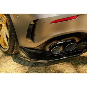 M. Benz W177 A45 2018+ - Tampon Flap/Arka Yan, A Plus A45 S Aero Pack V1 Stil, Piano Black Parlak Ürün Yüzeyi, Vakum, Set