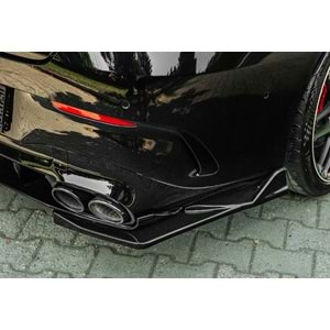 M. Benz C118 CLA45 2019+ - Tampon Flap/Arka Yan, A Plus CLA45 S Aero Pack V1 Stil, Piano Black Parlak Ürün Yüzeyi, Vakum, Set