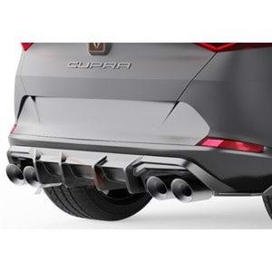 Seat Cupra Formentor Mk1 2020+ - Difüzör/Arka, A Pex Cupra V2 Stil, Piano Black Parlak Ürün Yüzeyi, Vakum