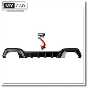 BMW G20 2019+ - Difüzör/Arka, A Plus M Pack V1 Stil , Piano Black Parlak Ürün Yüzeyi, Vakum