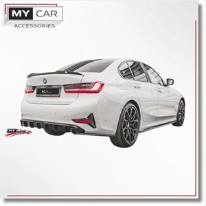 BMW G20 2019+ - Difüzör/Arka, A Plus Std. Line V1 Stil,Std Tmpn., Piano Black Parlak Ürün Yüzeyi, Vakum