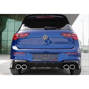 VW Golf Mk8 2019+ - Difüzör/Arka, A Plus, R V1 Stil, Piano Black Parlak Ürün Yüzeyi, Vkm.