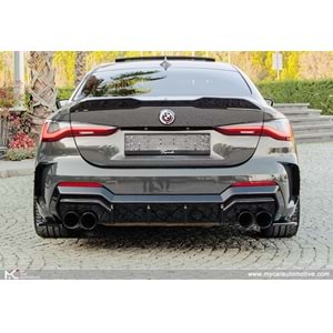 BMW G22 2020+ - Difüzör/Arka, A Plus M440i M Pack V2 Stil, Piano Black Parlak Ürün Yüzeyi, Vakum
