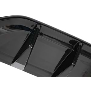 VW Tayron Mk2 2024+ - Difüzör/Arka, A Plus Std./R Line V1 Stil, Piano Black Parlak Ürün Yüzeyi, Vakum