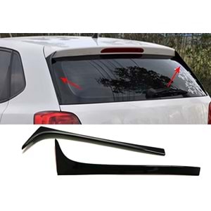 VW Polo Mk5 2009+ - Spoiler Çıtası/Arka Alt, GTI V2 Stil, Piano Black Boyalı Ürün Yüzeyi, ABS