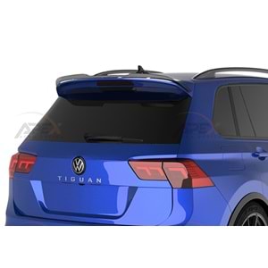 VW Tiguan Mk2 FL 2020+ - Spoiler, A Pex R/R Line V1 Cap Stil, Tavan Üzeri, Çift Taraflı Piano Black Parlak Ürün Yüzeyi, Vakum