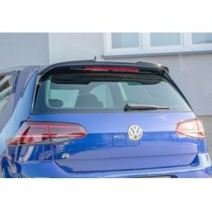 VW Golf Mk7 2012+ - Spoiler Max A Plus+ GTI/R/R Line V1 Cap Stil, Çift Taraflı Piano Black Parlak Ürün Yüzeyi, Vkm