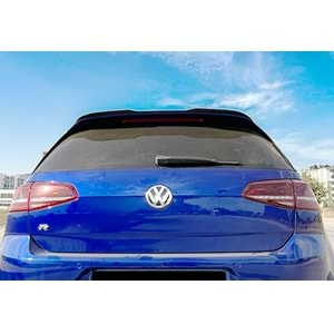 VW Golf Mk7 2012+ - Spoiler Max A Plus+ GTI/R/R Line V2 Cap Stil, Çift Taraflı Piano Black Parlak Ürün Yüzeyi, Vkm