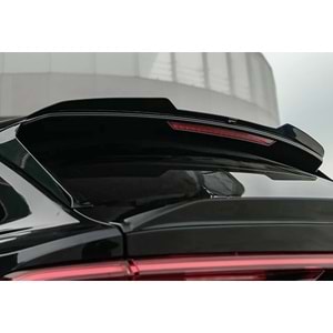 Audi Q8 S Mk1 2019+ - Spoiler, A Plus S/S Line V1 Stil, Tavan üzeri, Çift Taraflı Piano Black Parlak Ürün Yüzeyi, Vakum
