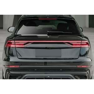 Audi Q8 S Mk1 2019+ - Spoiler, A Plus S8/S Line Cap V1 Stil, Cam Altı, Piano Black Parlak Ürün Yüzeyi, Vakum